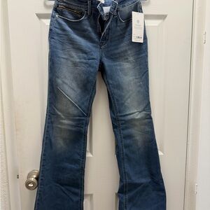 Athleta Flare & Wide Leg Blue Jeans